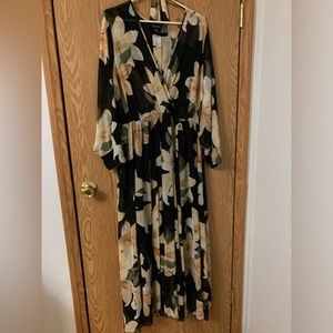 See through plunging neck dress